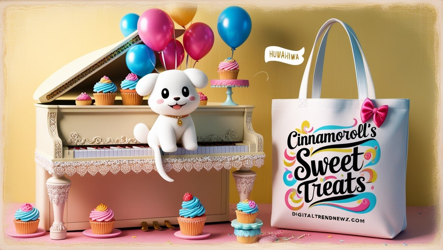 Cinnamoroll My Sweet Piano Huwahuwa Cupcake Bag